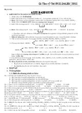 Giáo án Trắc nghiệm Axit - Bazơ - muối